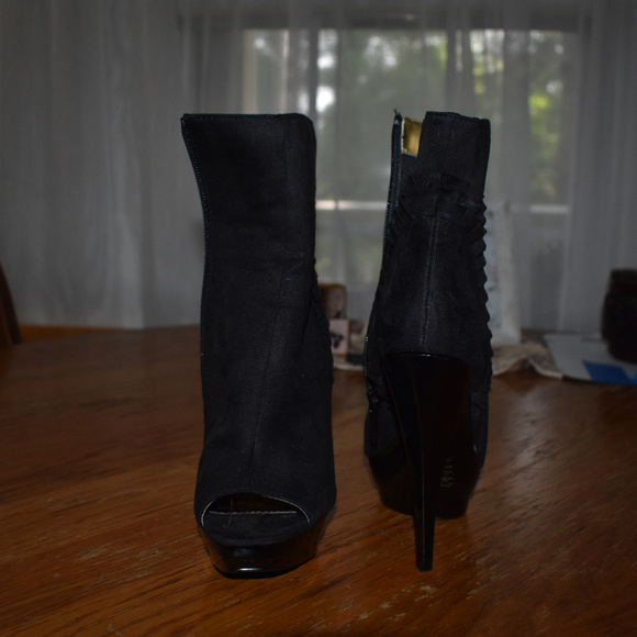 Micheal Anthonio Black Magda Stiletto Ankle Boots - Picture 3 of 4